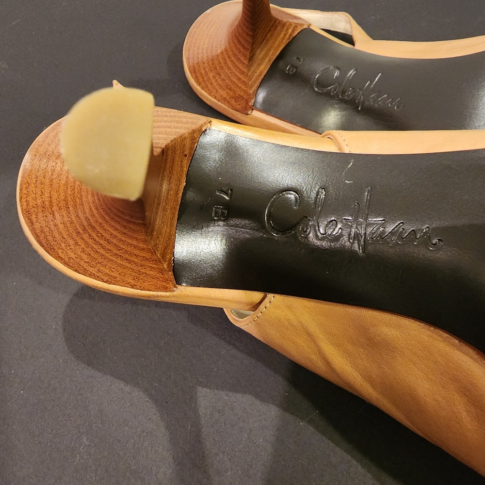 Cole Haan Tan Slingback Heels - Picture 10 of 10